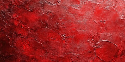 Rich red textured background with uneven surface and subtle sheen ideal for wallpaper, brochures, or festive card designs for celebrations.