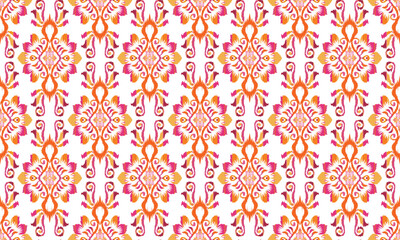 Geometric ethnic flower pattern for background,fabric,wrapping,clothing,wallpaper,Batik,carpet,embroidery style.