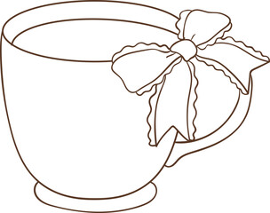 Coffee Mug with Bow