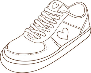 sketch of sneakers