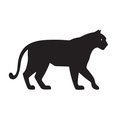 Vector Illustration of a Black Panther Silhouette