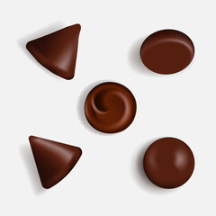 Chocolate chips and drops set