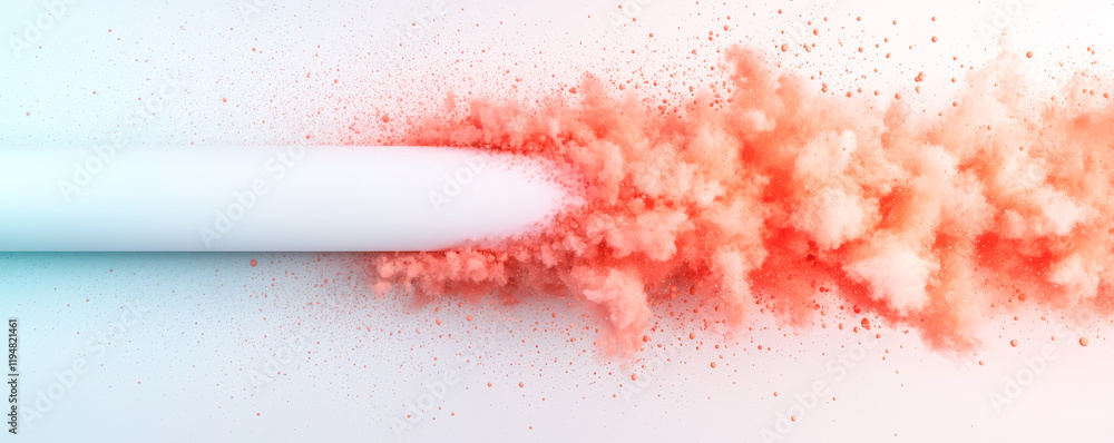 Aufkleber abstract design featuring colorful smoke and dynamic movement effects.
