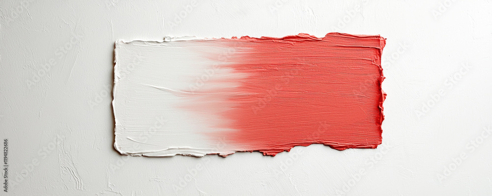 Aufkleber abstract gradient paint strokes in red and white creating a contemporary art effect.