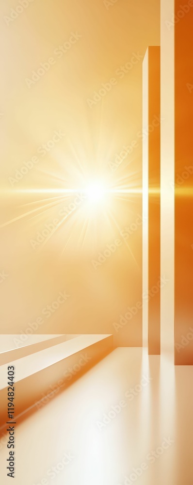 Poster dynamic abstract composition of home equity line visuals in modern architecture environment