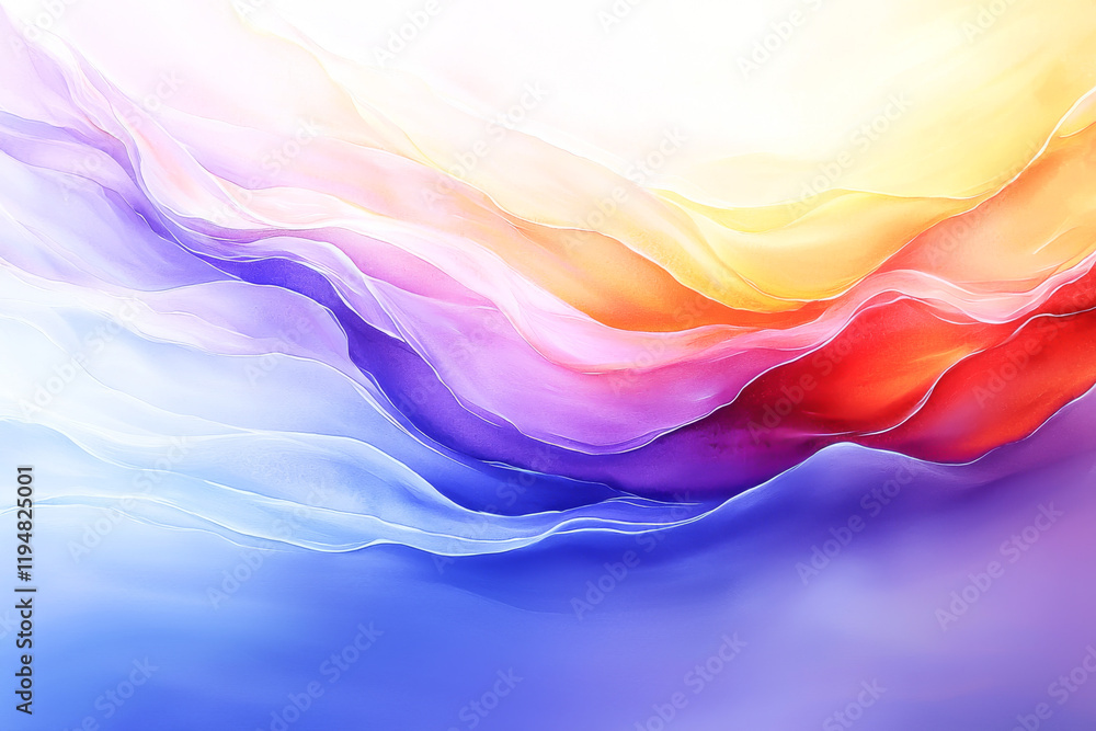 Aufkleber abstract waves of colorful gradients blending seamlessly in a beautiful design.