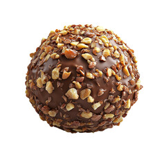 Chocolate Treat with Nuts on a White Background Isolated on transparent background