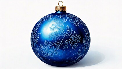 Blue christmas ornament royalty free image