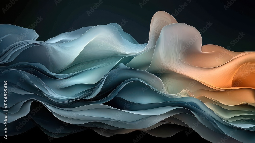 Poster fluid gradient abstract background digital art modern design creative environment vibrant colors inn
