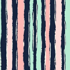 Abstract Pastel and Dark Striped Pattern with Hand-Painted Texture