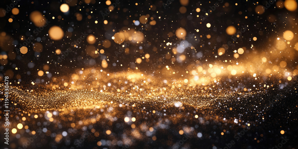 Poster 3D Render of Abstract Particle Design Background in 8K for Futuristic and Digital Art Projects