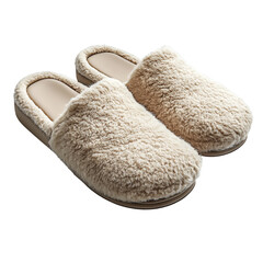 Cozy Indoor Fuzzy Slippers for Comfort and Style Isolated on transparent background