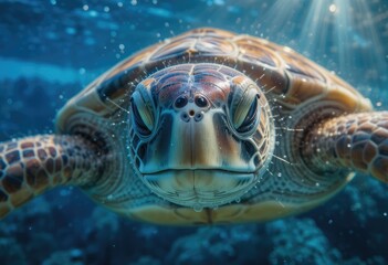 Fototapeta premium turtle swimming