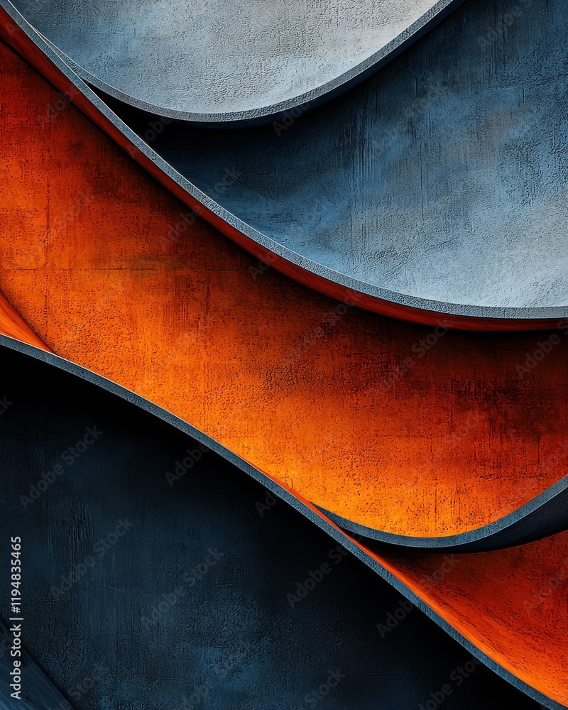 Poster dynamic glowing waves abstract texture digital art modern design colorful environment artistic persp