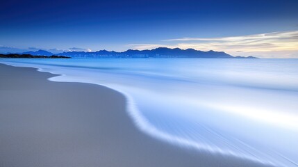 Serene beach at sunrise