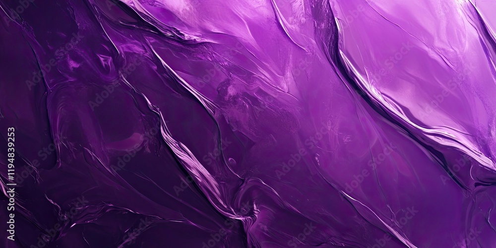 Poster glossy abstract background in rich purple hues with smooth textured areas, featuring clean lines and