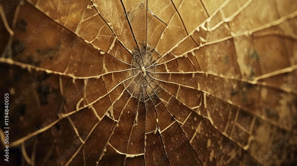 Poster the cracks form an intricate and natural pattern that resembles a web-like structure.