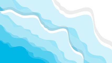 Beach landscape with waves