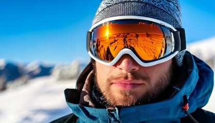 skier in the mountains