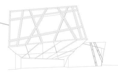 Architectural drawing 3d drawing