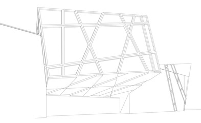 Architectural drawing 3d drawing