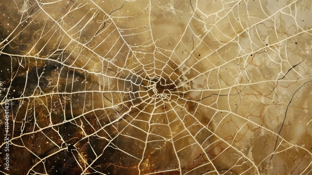 Aufkleber the cracks form an intricate and natural pattern that resembles a web-like structure.
