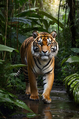 Obraz premium Tinger Walk in the Jungle wild