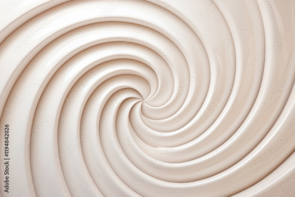 Poster elegant abstract swirl pattern in soft beige tones, perfect for backgrounds and designs.