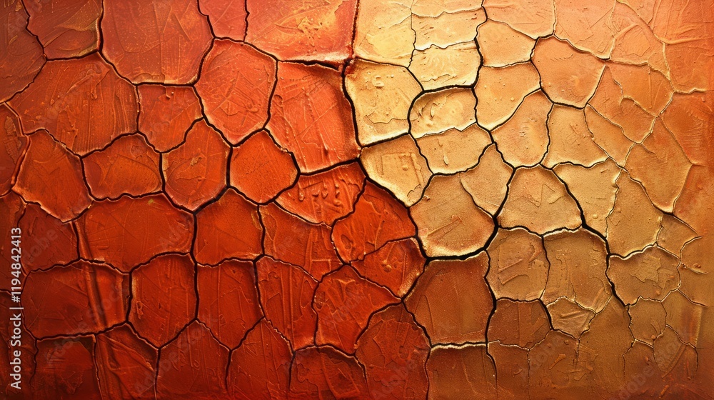 Aufkleber the cracks form an intricate and natural pattern that resembles a web-like structure.