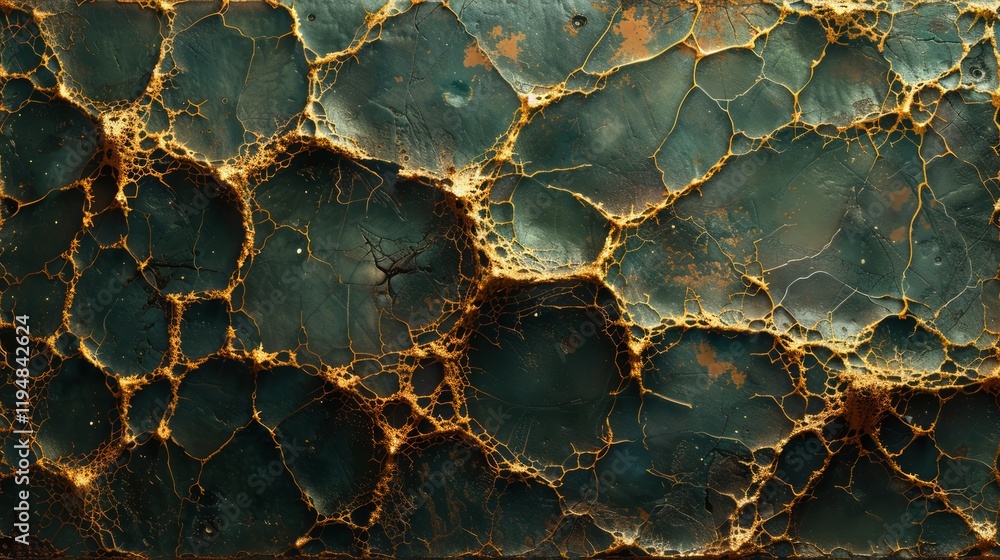Poster the cracks form an intricate and natural pattern that resembles a web-like structure.