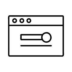 web search bar icon, web search bar line art - simple line art of web search bar, perfect for web search bar logos and icons and themed design 