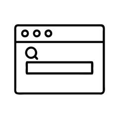 web search bar icon, web search bar line art - simple line art of web search bar, perfect for web search bar logos and icons and themed design 