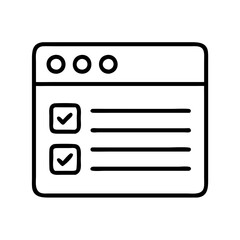 website feedback form icon, website feedback form line art - simple line art of website feedback form, perfect for website feedback form logos and icons and themed design 