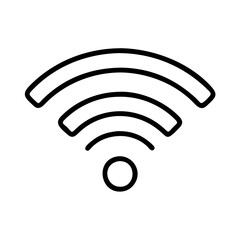 wi fi signal icon, wi fi signal line art - simple line art of wi fi signal, perfect for wi fi signal logos and icons and themed design 