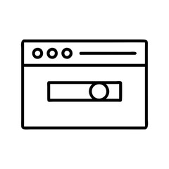 browser address bar icon, browser address bar line art - simple line art of browser address bar, perfect for browser address bar logos and icons and themed design 