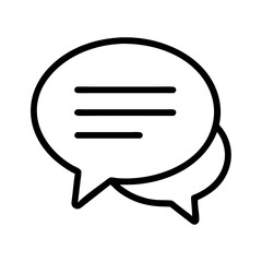 chat bubble icon, chat bubble line art - simple line art of chat bubble, perfect for chat bubble logos and icons and themed design 