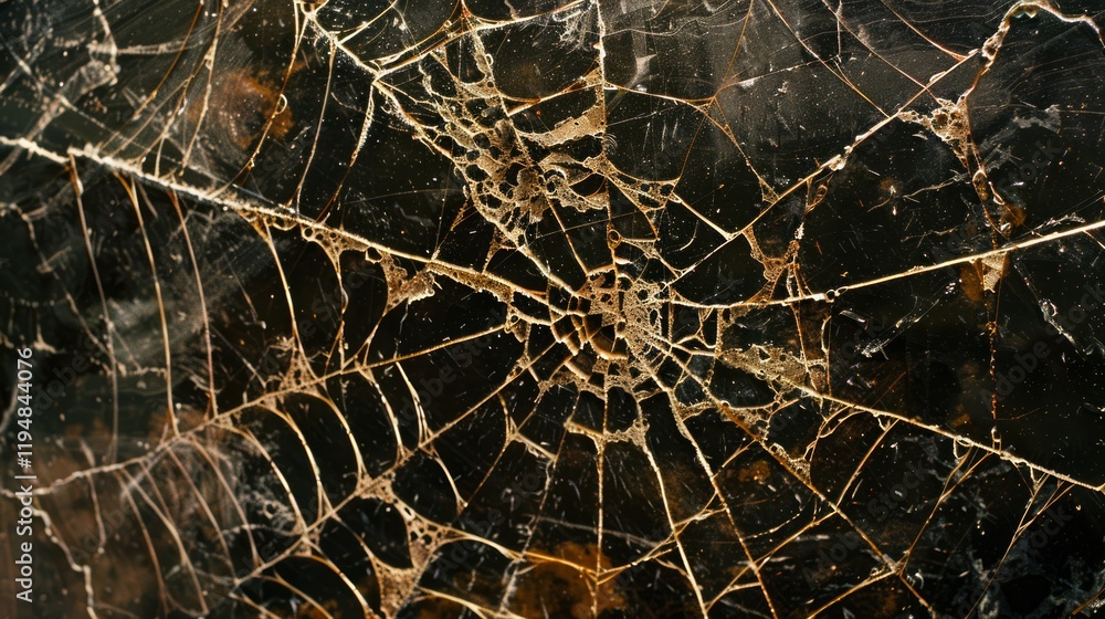 Aufkleber the cracks form an intricate and natural pattern that resembles a web-like structure.