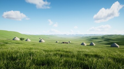 Grassland Village with Yurts