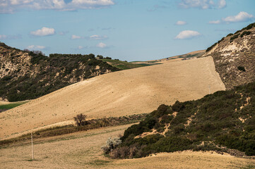 val d'agri, basilicata: spring countryside landscape