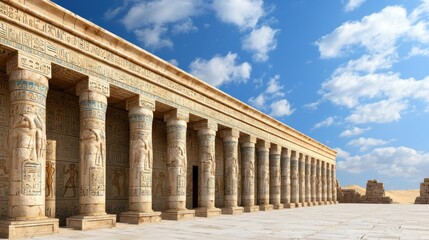 Fototapeta premium Ancient Temple Ruins in Desert