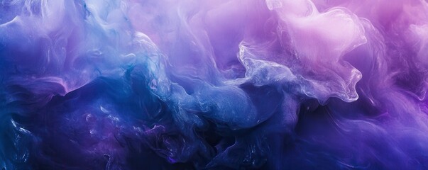 Obraz premium Blue and purple abstract background with flowing shapes, featuring soft gradients and ethereal textures creating a serene and dreamy visual effect, ideal for artistic designs\
