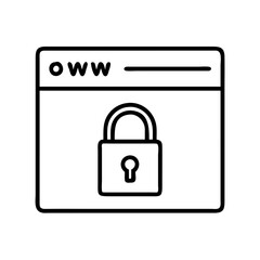 https lock symbol icon, https lock symbol line art - simple line art of https lock symbol, perfect for https lock symbol logos and icons and themed design 