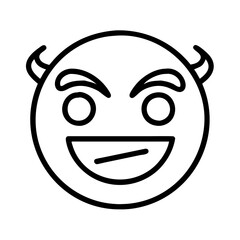 internet troll emoji icon, internet troll emoji line art - simple line art of internet troll emoji, perfect for internet troll emoji logos and icons and themed design 