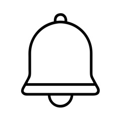 notification bell icon, notification bell line art - simple line art of notification bell, perfect for notification bell logos and icons and themed design 
