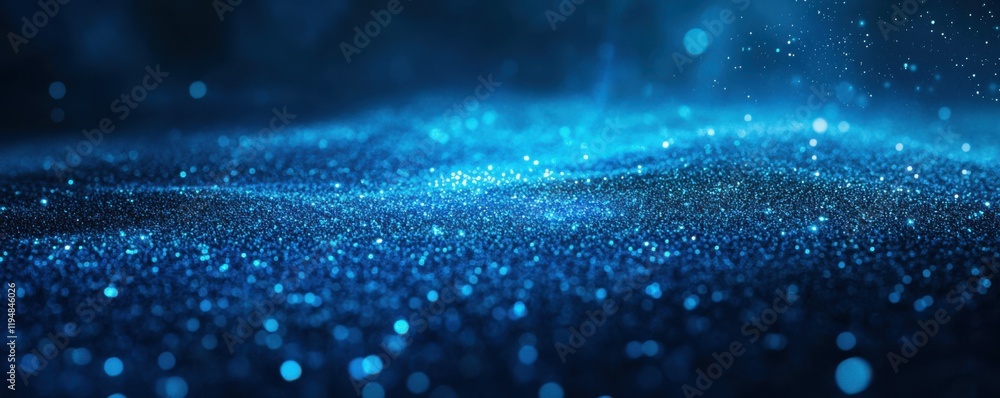 Aufkleber blue gradient background grainy glowing blue light on dark backdrop noise texture effect banner head