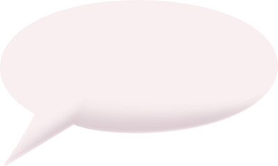 Graphically volumetric empty speech bubble