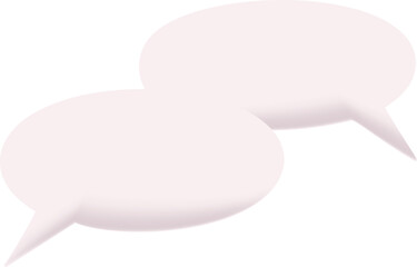 Two Minimalist Speech Bubbles Graphic