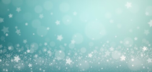 Fototapeta premium Blue gradient background with soft golden bokeh lights.