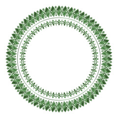 Damask Round Wreath gold circular round ornament floral Abstract pattern, Classic Victorian traditional style, illustration Vintage Design, Floral frames, Mandala, Antique, Moroccan frame