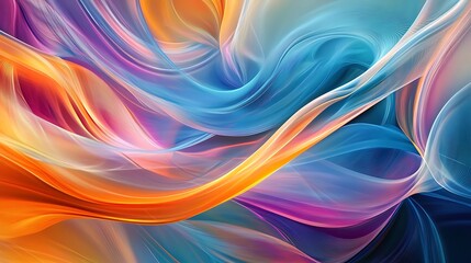 A vibrant abstract swirl of colors creating a dynamic and fluid visual experience.